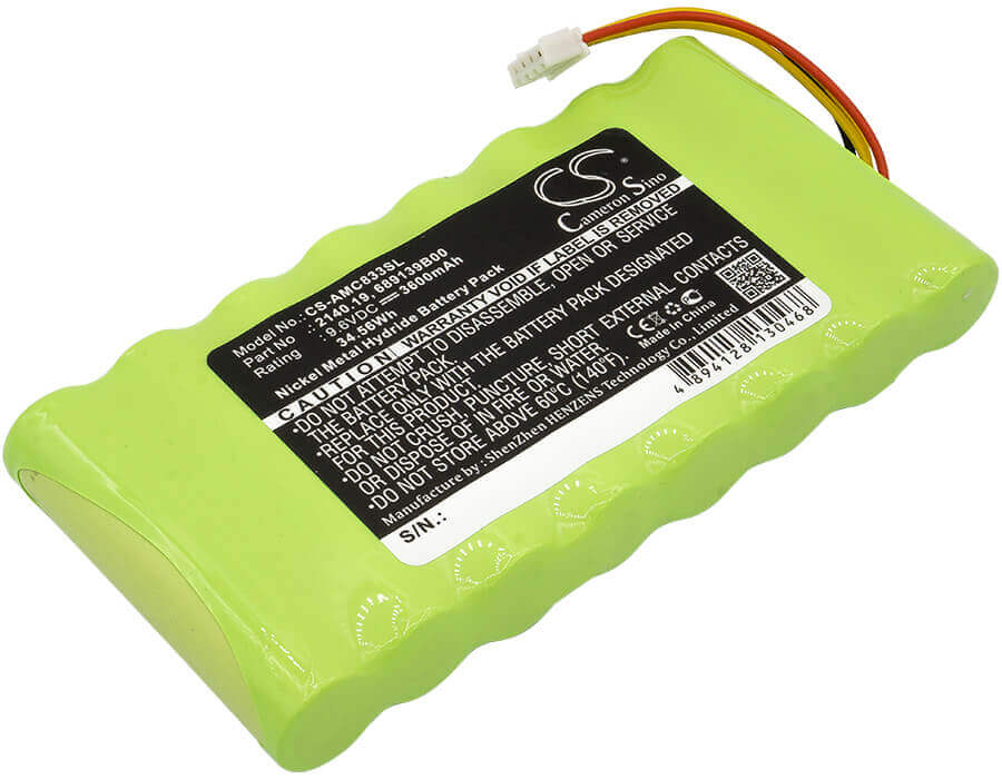 9.6V, Ni-MH, 3600mAh, Batterie d'équipement compatible avec Amc, 2140.19, 3945/3945-B, 8333, 34.56Wh Équipement, Enquête, Test Cameron Sino Technology Limited
