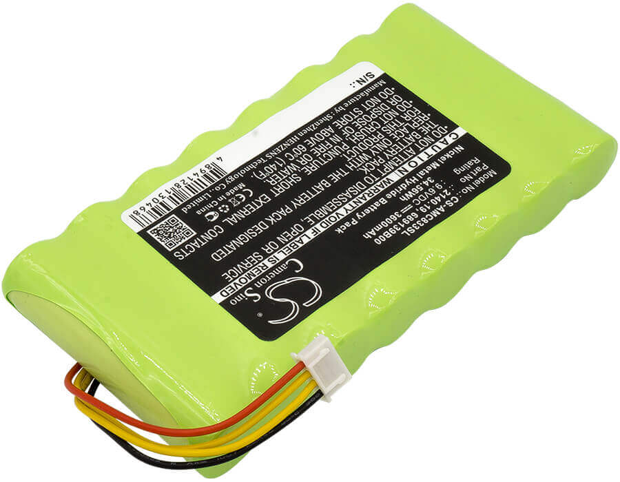 9.6V, Ni-MH, 3600mAh, Batterie d'équipement compatible avec Amc, 2140.19, 3945/3945-B, 8333, 34.56Wh Équipement, Enquête, Test Cameron Sino Technology Limited