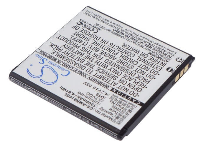 3.7V, Li-ion, 1300mAh, SmartPhone battery fits Amoi, O13, N806, N807, 4.81Wh Mobile, SmartPhone Cameron Sino Technology Limited (Smartphone)