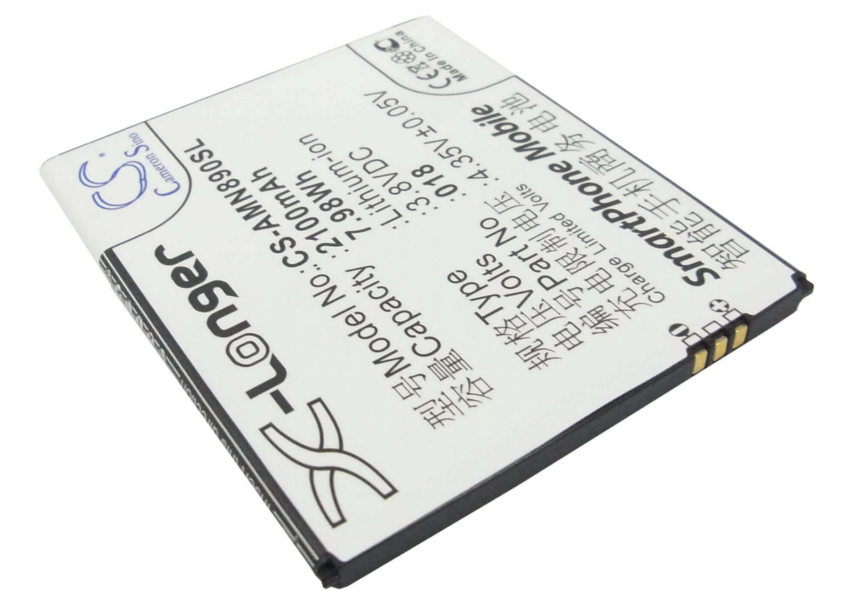 3.8V, Li-ion, 2100mAh, SmartPhone battery fits Amoi, 18, A920w, N890, 7.98Wh Mobile, SmartPhone Cameron Sino Technology Limited (Suspended)