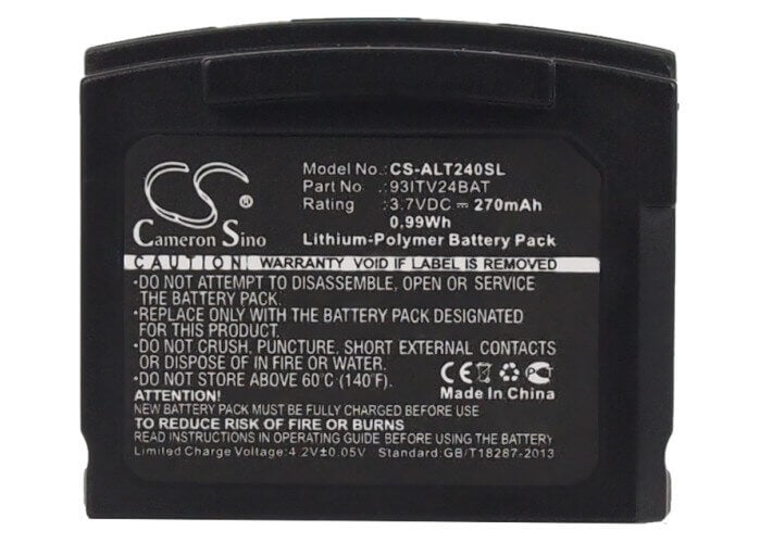 Battery For Amplicom Tv2400, Tv2410 3.7v, 270mah - 1.00wh Wireless Headset Cameron Sino Technology Limited (Suspended)