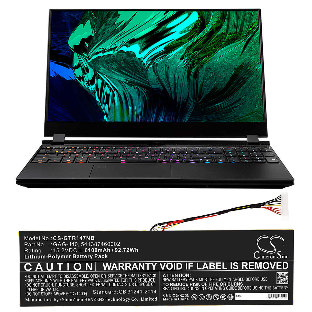Battery For Aorus, 17 Ya Gaming 15.2v, 6100mah - 92.72wh Notebook, Laptop Cameron Sino Technology Limited
