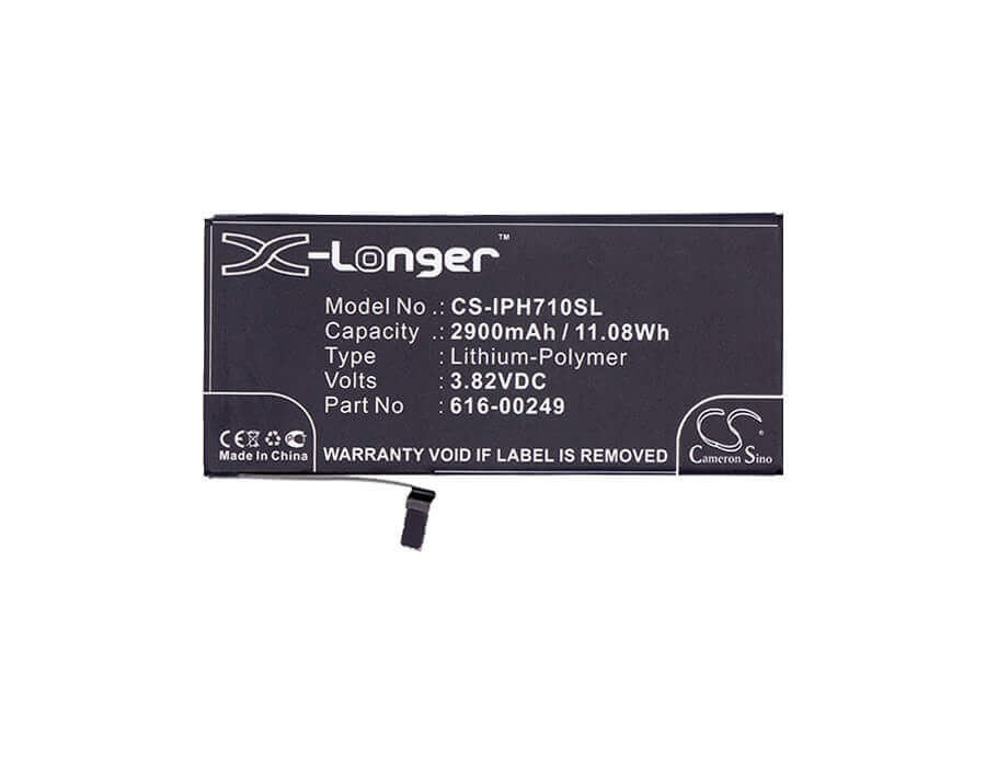 3.82V, Li-Polymer, 2900mAh, batterie de téléphone intelligent compatible avec Apple, 616-00249, A1661, A1784, 11.08Wh Mobile, Smartphone Cameron Sino Technology Limited (Smartphone)