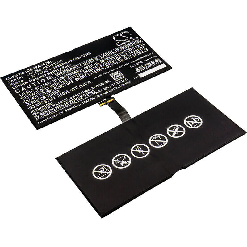 3.77V, Li-Polymer, 10800mAh, Tablet battery fits Apple, 020-01238, A1670, A1671, 40.72Wh Tablet Cameron Sino Technology Limited