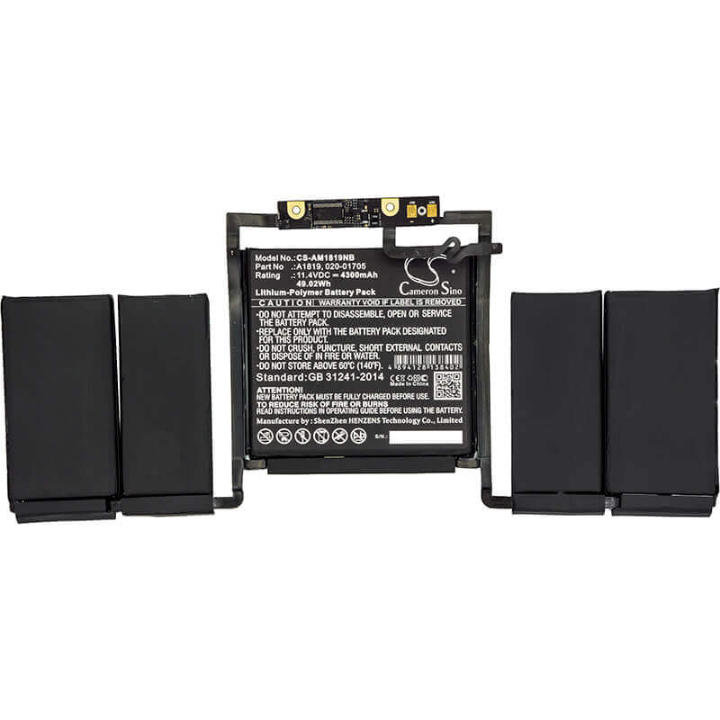 Notebook Battery For Apple, A1706, Emc 3071, Emc 3163 11.4v, 4300mah - 49.02wh Notebook, Laptop Cameron Sino Technology Limited