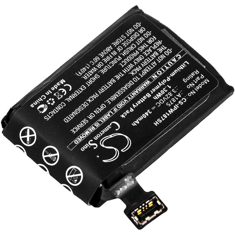 3.82V, Li-Polymer, 340mAh, Smartwatch battery fits Apple, A1875, A1861, Watch Series 3 42mm, 1.30Wh Smartwatch Cameron Sino Technology Limited