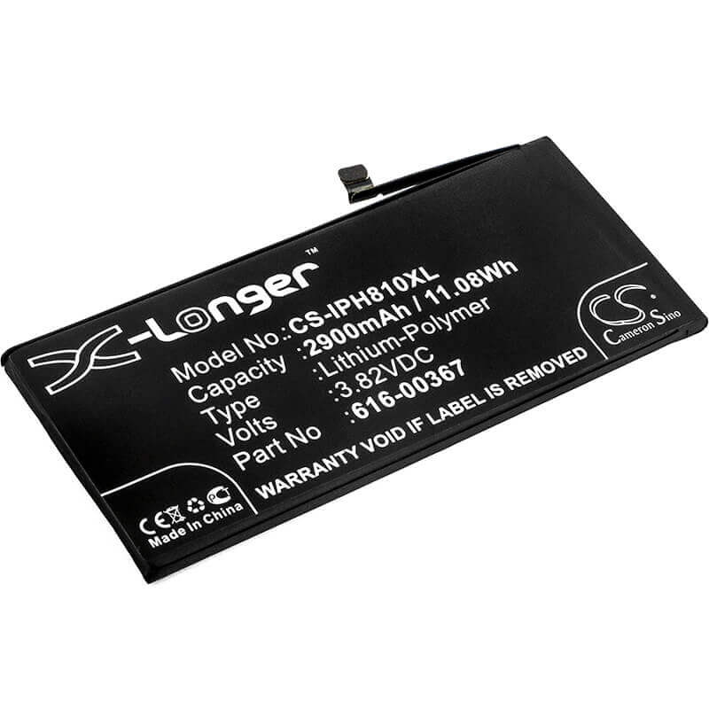 3.82V, Li-Polymer, 2900mAh, SmartPhone battery fits Apple, 616-00367, A1864, Iphone 8 Plus, 11.08Wh Mobile, SmartPhone Cameron Sino Technology Limited (Smartphone)