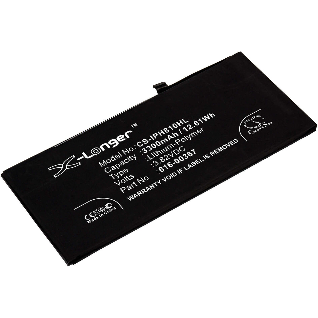 3.82V, Li-Polymer, 3300mAh, SmartPhone battery fits Apple, 616-00367, A1864, Iphone 8 Plus, 12.61Wh Mobile, SmartPhone Cameron Sino Technology Limited (Smartphone)