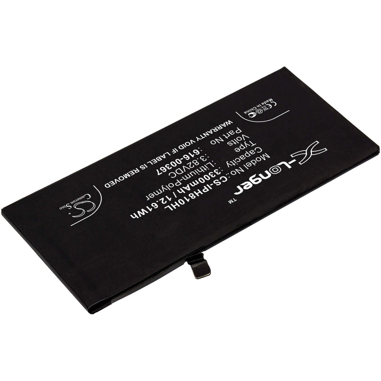 3.82V, Li-Polymer, 3300mAh, SmartPhone battery fits Apple, 616-00367, A1864, Iphone 8 Plus, 12.61Wh Mobile, SmartPhone Cameron Sino Technology Limited (Smartphone)