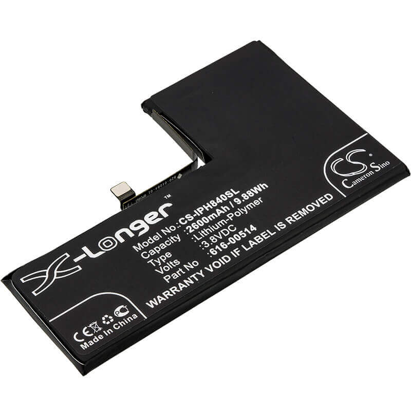 3,8V, Li-Polymer, 2600mAh, batterie de smartphone compatible avec Apple, 616-00514, A1920, A2097, 9,88Wh Mobile, Smartphone Cameron Sino Technology Limited (Smartphone)