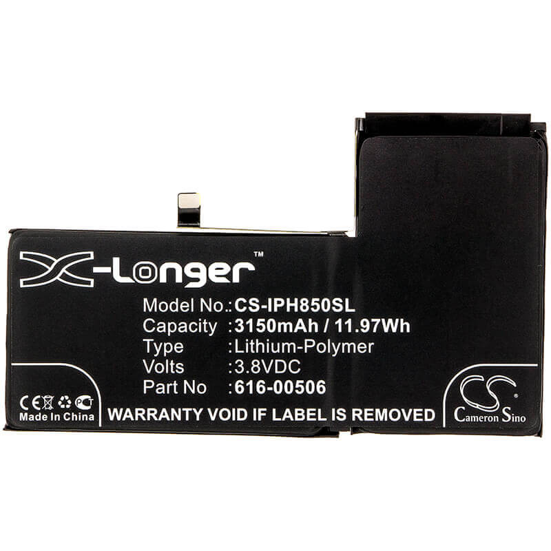 3.8V, Li-Polymer, 3150mAh, SmartPhone battery fits Apple, 616-00506, A1921, A2014, 11.97Wh Mobile, SmartPhone Cameron Sino Technology Limited (Smartphone)