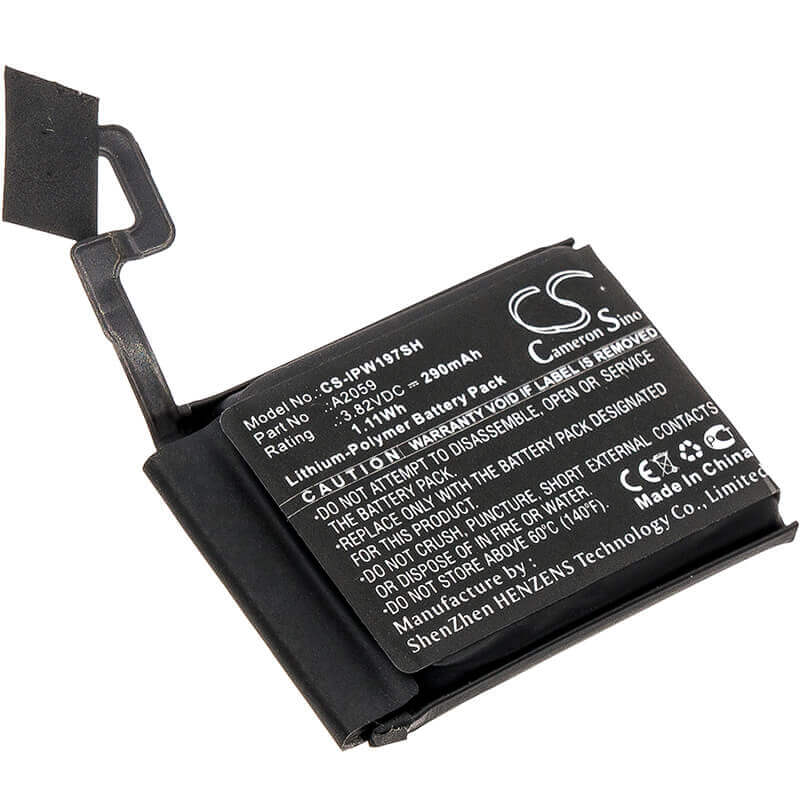 3.82V, Li-Polymer, 290mAh, Smartwatch battery fits Apple, A2059, A1976, Watch Series 4 44mm, 1.11Wh Smartwatch Cameron Sino Technology Limited