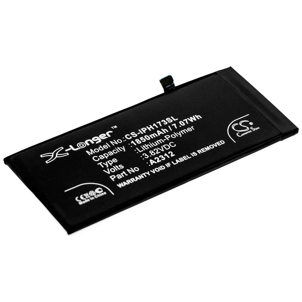 3.82V, Li-Polymer, 1850mAh, SmartPhone battery fits Apple, A2312, A2312, Iphone Se 2, 7.07Wh Mobile, SmartPhone Cameron Sino Technology Limited (Smartphone)