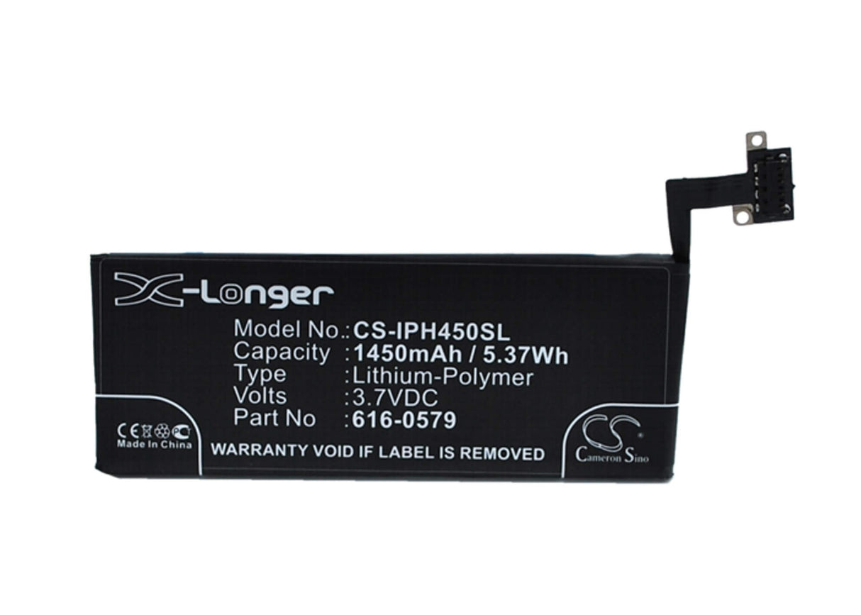 3.7V, Li-Polymer, 1450mAh, SmartPhone battery fits Apple, 616-0479, A1387, A1431, 5.37Wh Mobile, SmartPhone Cameron Sino Technology Limited (Smartphone)