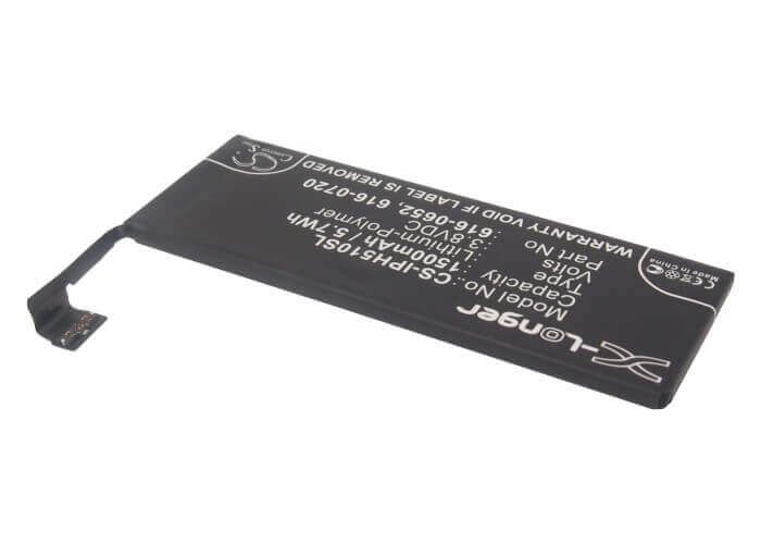 3.8V, Li-Polymer, 1500mAh, SmartPhone battery fits Apple, 616-0652, A1234, A1457, 5.7Wh Mobile, SmartPhone Cameron Sino Technology Limited (Smartphone)