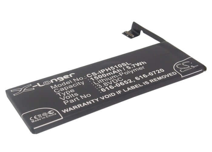 3.8V, Li-Polymer, 1500mAh, SmartPhone battery fits Apple, 616-0652, A1234, A1457, 5.7Wh Mobile, SmartPhone Cameron Sino Technology Limited (Smartphone)