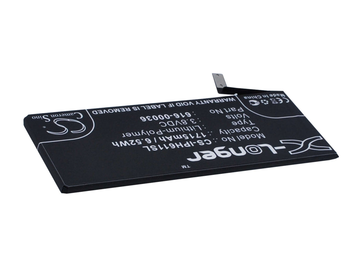 3.8V, Li-Polymer, 1715mAh, SmartPhone battery fits Apple, 616-00036, A1633, A1688, 6.52Wh Mobile, SmartPhone Cameron Sino Technology Limited (Smartphone)