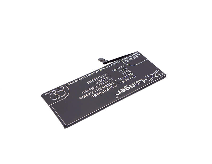 3.8V, Li-Polymer, 1960mAh, SmartPhone battery fits Apple, 616-00255, A1660, A1778, 7.45Wh Mobile, SmartPhone Cameron Sino Technology Limited (Smartphone)