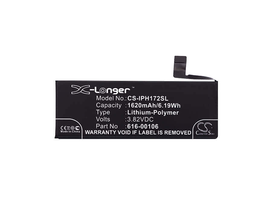 3.82V, Li-Polymer, 1620mAh, SmartPhone battery fits Apple, 616-00106, A1662, A1723, 6.19Wh Mobile, SmartPhone Cameron Sino Technology Limited (Smartphone)
