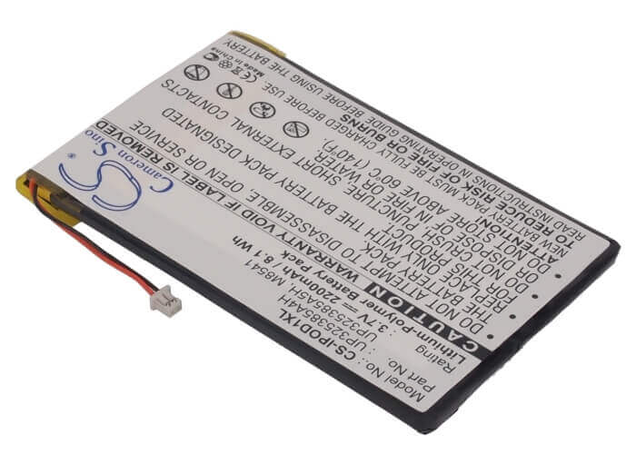 3.7V, Li-Polymer, 2200mAh, Media Player battery fits Apple, P325385a4h, 2nd Generation, Ipod 1st, 8.14Wh Media Player Cameron Sino Technology Limited