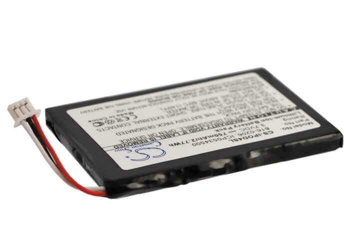 3.7V, Li-ion, 750mAh, Media Player battery fits Apple, 616-0183, Ipod 4th Generation, 2.78Wh Media Player Cameron Sino Technology Limited