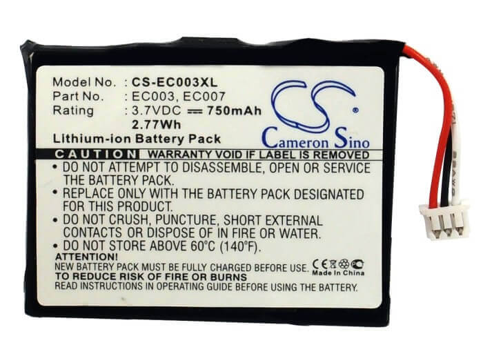 Battery For Apple Ipod Mini 4gb, Ipod Mini 6gb, Mini 4gb M9802 3.7v, 750mah - 2.78wh Media Player Cameron Sino Technology Limited