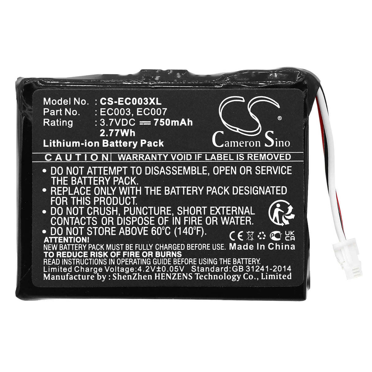 Battery For Apple Ipod Mini 4gb, Ipod Mini 6gb, Mini 4gb M9802 3.7v, 750mah - 2.78wh Media Player Cameron Sino Technology Limited
