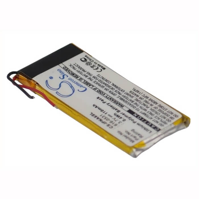3.7V, Li-Polymer, 110mAh, Media Player battery fits Apple, 616-0531, Ipod Nano 6th, Ipod Nano 6th Generation, 0.41Wh Media Player Cameron Sino Technology Limited