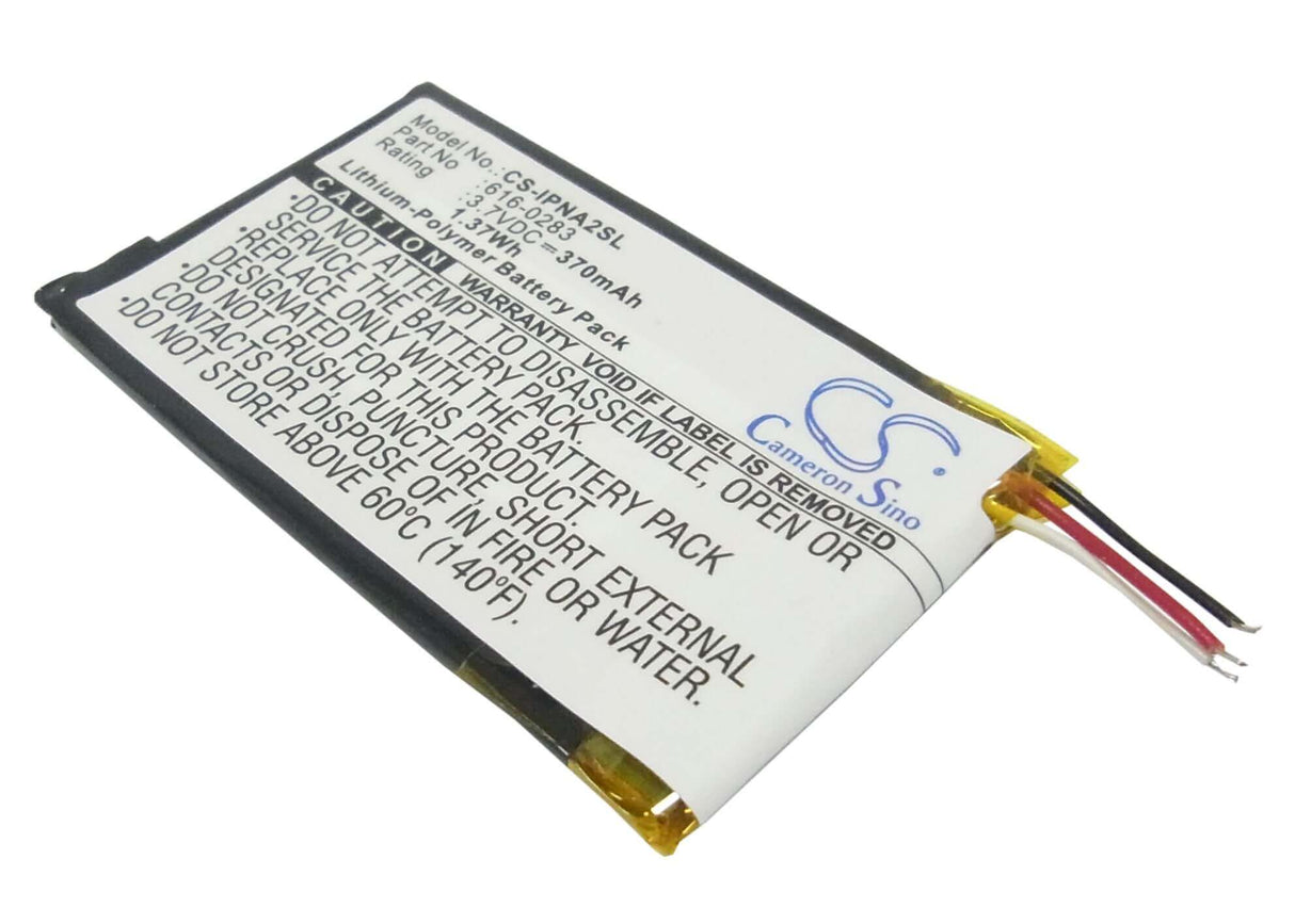 Battery For Apple Ipod Nano G2 6gb, Ipod Nano G2 8gb, Ipod Nano Ma477ll/a 3.7v, 370mah - 1.37wh Batteries for Electronics Cameron Sino Technology Limited (Suspended)