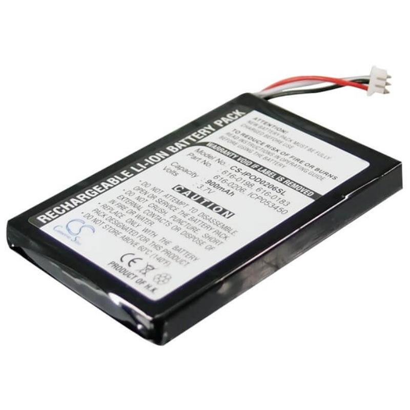 3.7V, Li-ion, 900mAh, Media Player battery fits Apple, 616-0206, Ipod Photo, Ipod U2 20gb Color Display Ma1, 3.33Wh Media Player Cameron Sino Technology Limited