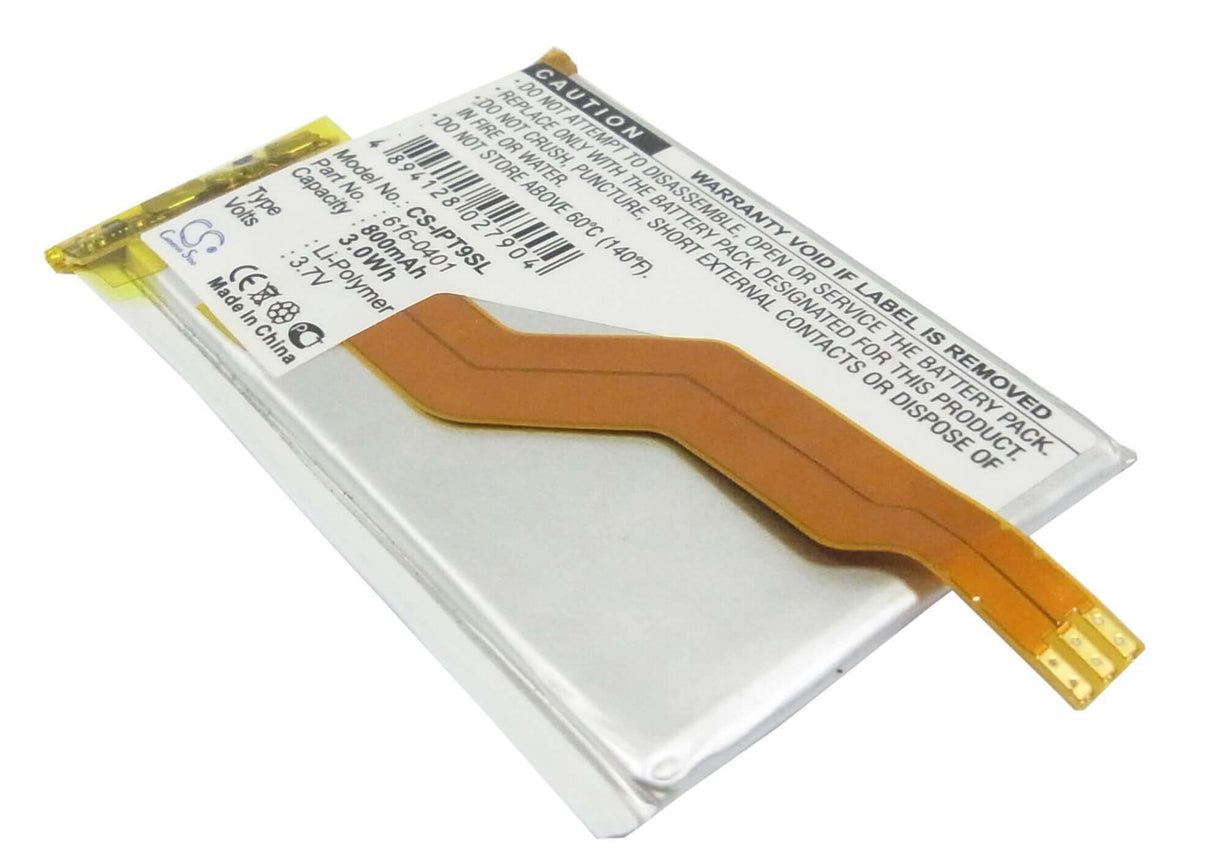 3.7V, Li-Polymer, 800mAh, Media Player battery fits Apple, 616-0401, A1288, A1318, 2.96Wh Media Player Cameron Sino Technology Limited