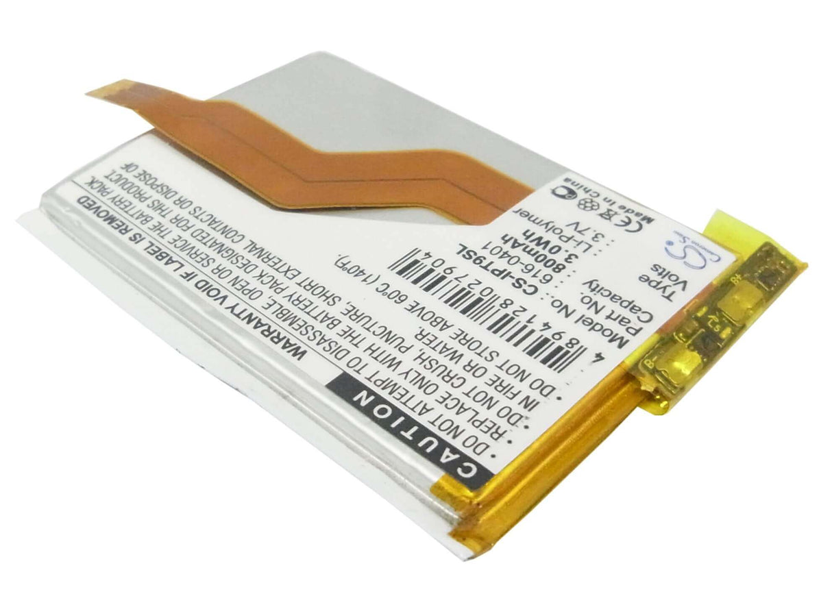3.7V, Li-Polymer, 800mAh, Media Player battery fits Apple, 616-0401, A1288, A1318, 2.96Wh Media Player Cameron Sino Technology Limited