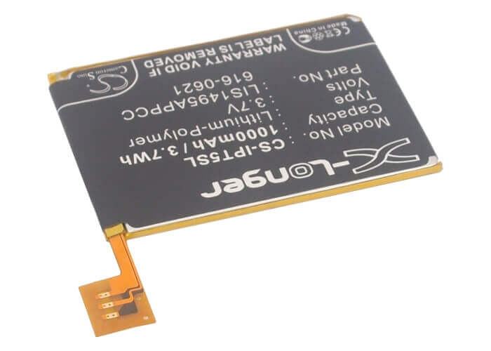 3.7V, Li-Polymer, 1000mAh, Media Player battery fits Apple, 616-0621, Ipod Touch 5, Ipod Touch 5th Generation, 3.7Wh Media Player Cameron Sino Technology Limited