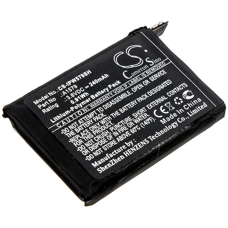 3.8V, Li-Polymer, 240mAh, Smartwatch battery fits Apple, A1579, Iwach 1 42mm, Watch 1st Gen 42mm, 0.91Wh Smartwatch Cameron Sino Technology Limited