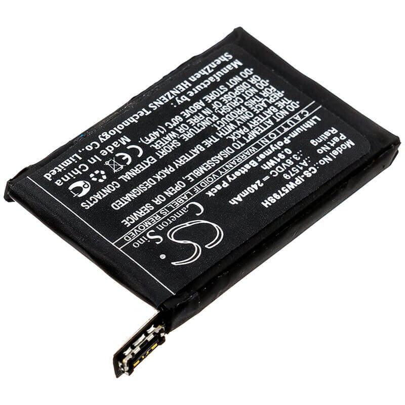 3.8V, Li-Polymer, 240mAh, Smartwatch battery fits Apple, A1579, Iwach 1 42mm, Watch 1st Gen 42mm, 0.91Wh Smartwatch Cameron Sino Technology Limited