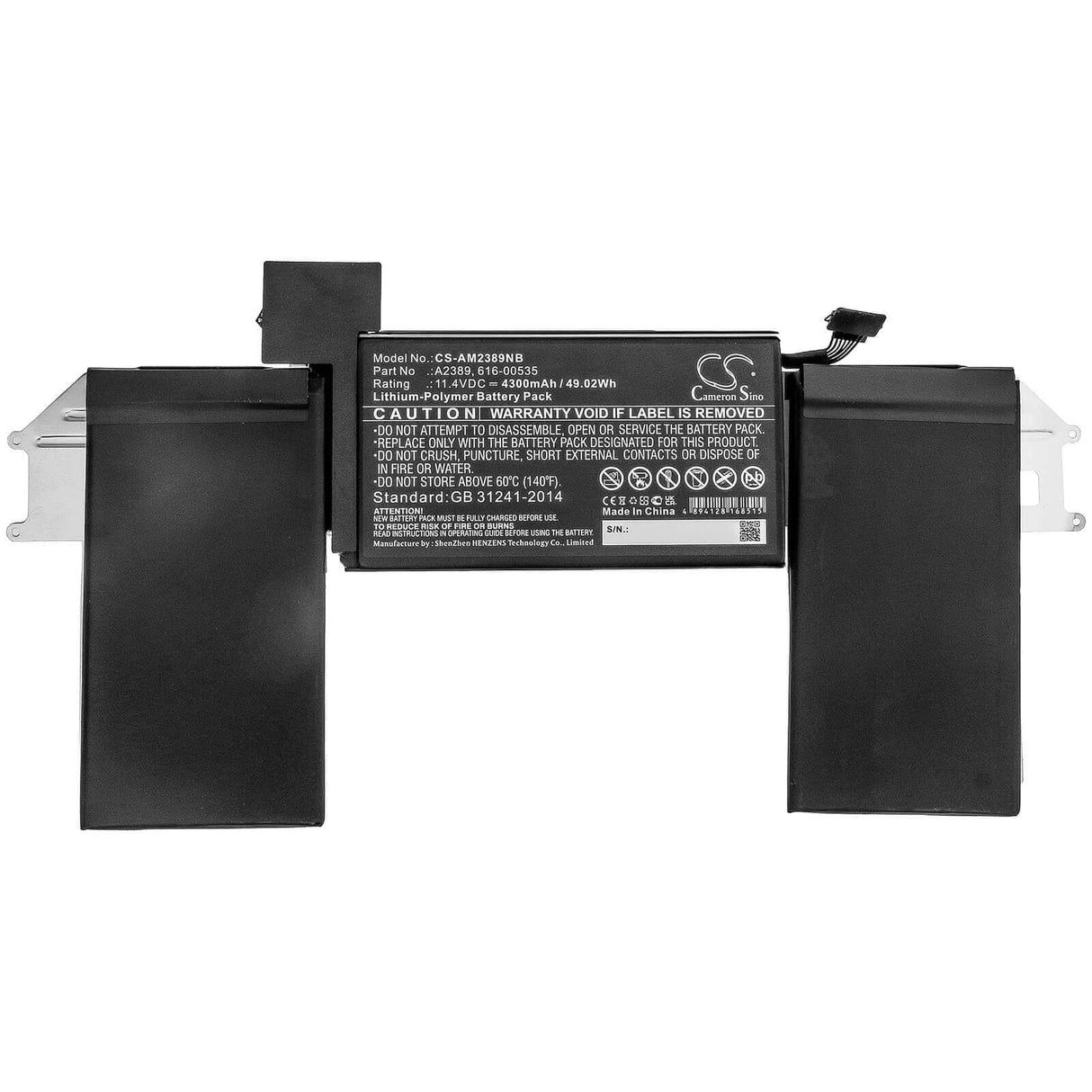 Notebook Battery For Apple, Macbook Air 13(late 2020), 11.4v, 4300mah - 49.02wh Notebook, Laptop Cameron Sino Technology Limited