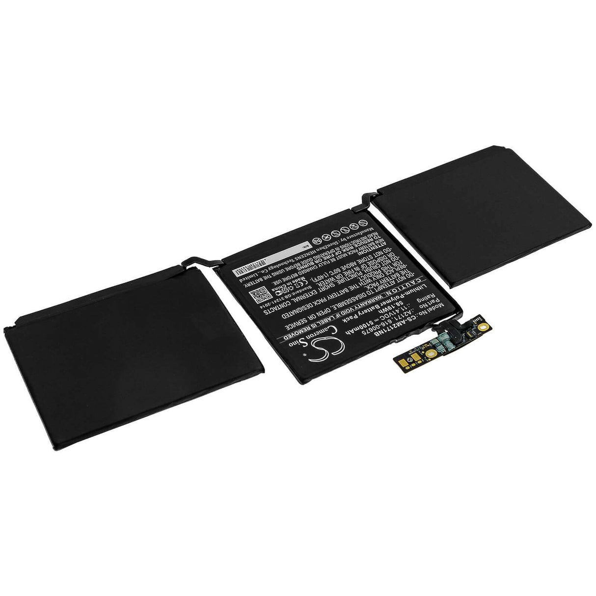 Batterie pour Apple, MacBook Pro 13 pouces deux Thunderbolt 3, MacBook Pro EMC 3301 11.41V, 5100mAh - 58.19Wh Notebook, ordinateur portable Cameron Sino Technology Limited