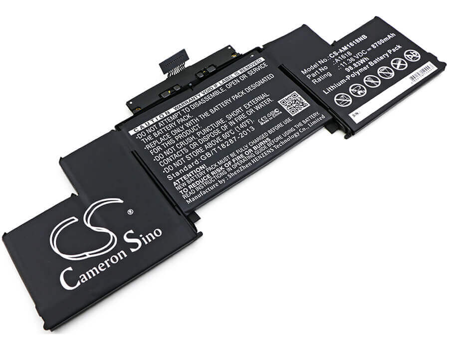 Notebook Battery For Apple, Macbook Pro 15" A1398 Retina 2015 11.36v, 8700mah - 98.83wh Notebook, Laptop Cameron Sino Technology Limited