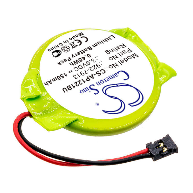 3.0V, Lithium, 150mAh, CMOS / BackUp battery fits Apple, 922-7913, A1211 2007, A1211 2010, 0.45Wh CMOS / BackUp Cameron Sino Technology Limited