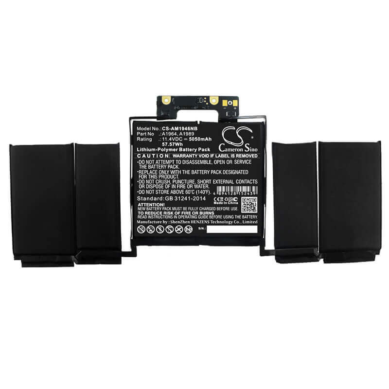 Battery For Apple, Macbook Pro 2.3 Ghz Core I5(i5-8259u) A1989(emc 3214), Macbook Pro 2.7 Ghz Core I7(i7-8559u) A1989(emc 3214), Notebook, Laptop Cameron Sino Technology Limited