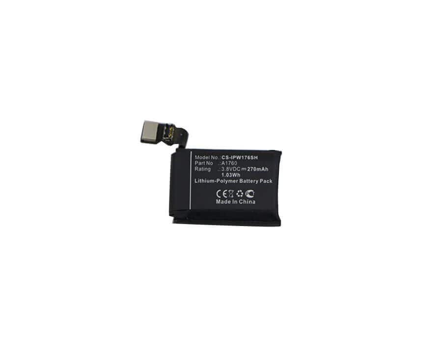 3.8V, Li-Polymer, 270mAh, Smartwatch battery fits Apple, A1760, Mnnn2ll/a, Mp032ll/a, 1.03Wh Smartwatch Cameron Sino Technology Limited