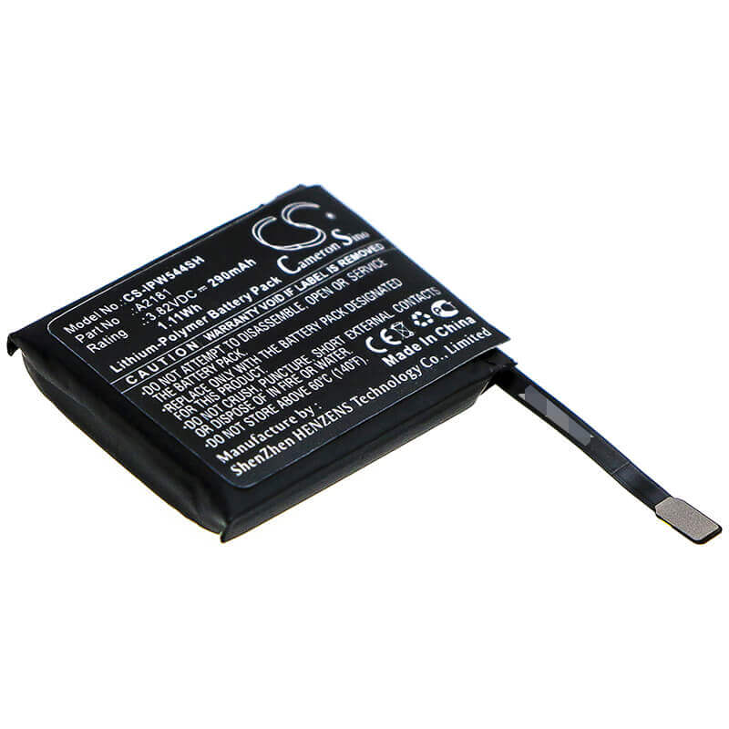 3.82V, Li-Polymer, 290mAh, Smartwatch battery fits Apple, A2181, Mwvf2ll/a, Mww12lla, 1.11Wh Smartwatch Cameron Sino Technology Limited