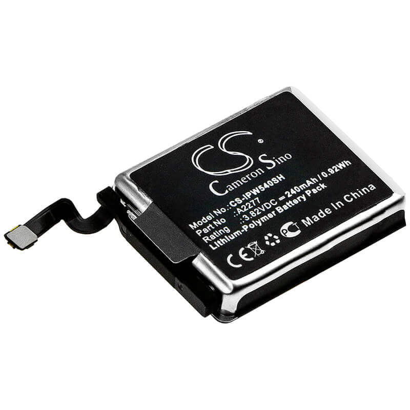 3.82V, Li-Polymer, 240mAh, Smartwatch battery fits Apple, A2277, Mwwp2lla, Watch Series 5 40mm, 0.92Wh Smartwatch Cameron Sino Technology Limited