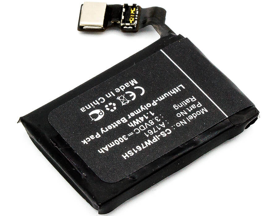 3.8V, Li-Polymer, 300mAh, Smartwatch battery fits Apple, A1761, Watch 2 42mm, Watch A1758, 1.14Wh Smartwatch Cameron Sino Technology Limited