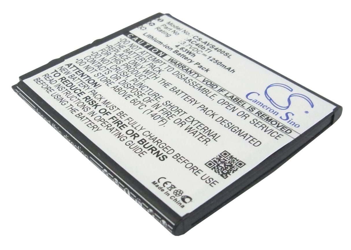 3.7V, Li-ion, 1250mAh, SmartPhone battery fits Archos, Ac40bti, 40b Titanium, 40b Titanium Surround, 4.63Wh Mobile, SmartPhone Cameron Sino Technology Limited (Smartphone)