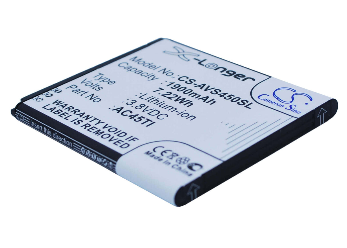 3.8V, Li-ion, 1900mAh, SmartPhone battery fits Archos, Ac45ti, 45 Titanium, Ohne Simlock, 7.22Wh Mobile, SmartPhone Cameron Sino Technology Limited (Smartphone)
