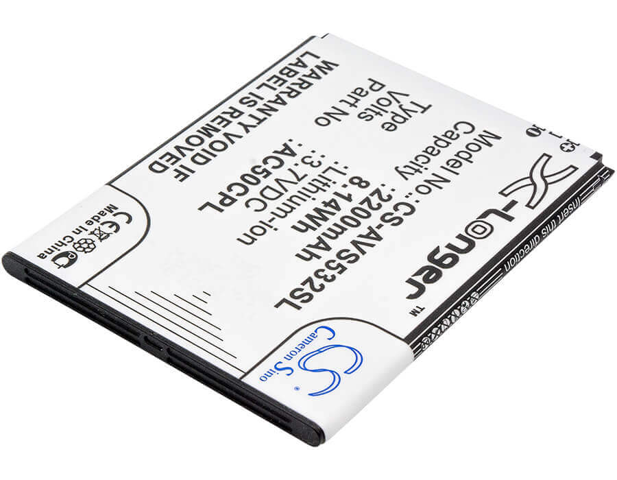 3.7V, Li-ion, 2200mAh, SmartPhone battery fits Archos, Ac50cpl, 50c Platinum, 8.14Wh Mobile, SmartPhone Cameron Sino Technology Limited (Smartphone)