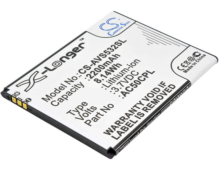 3.7V, Li-ion, 2200mAh, SmartPhone battery fits Archos, Ac50cpl, 50c Platinum, 8.14Wh Mobile, SmartPhone Cameron Sino Technology Limited (Smartphone)