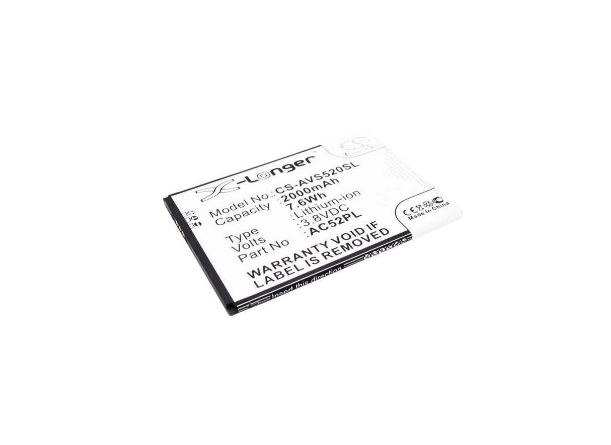 3.8V, Li-ion, 2000mAh, SmartPhone battery fits Archos, Ac52pl, 52 Platinum, 7.6Wh Mobile, SmartPhone Cameron Sino Technology Limited (Smartphone)