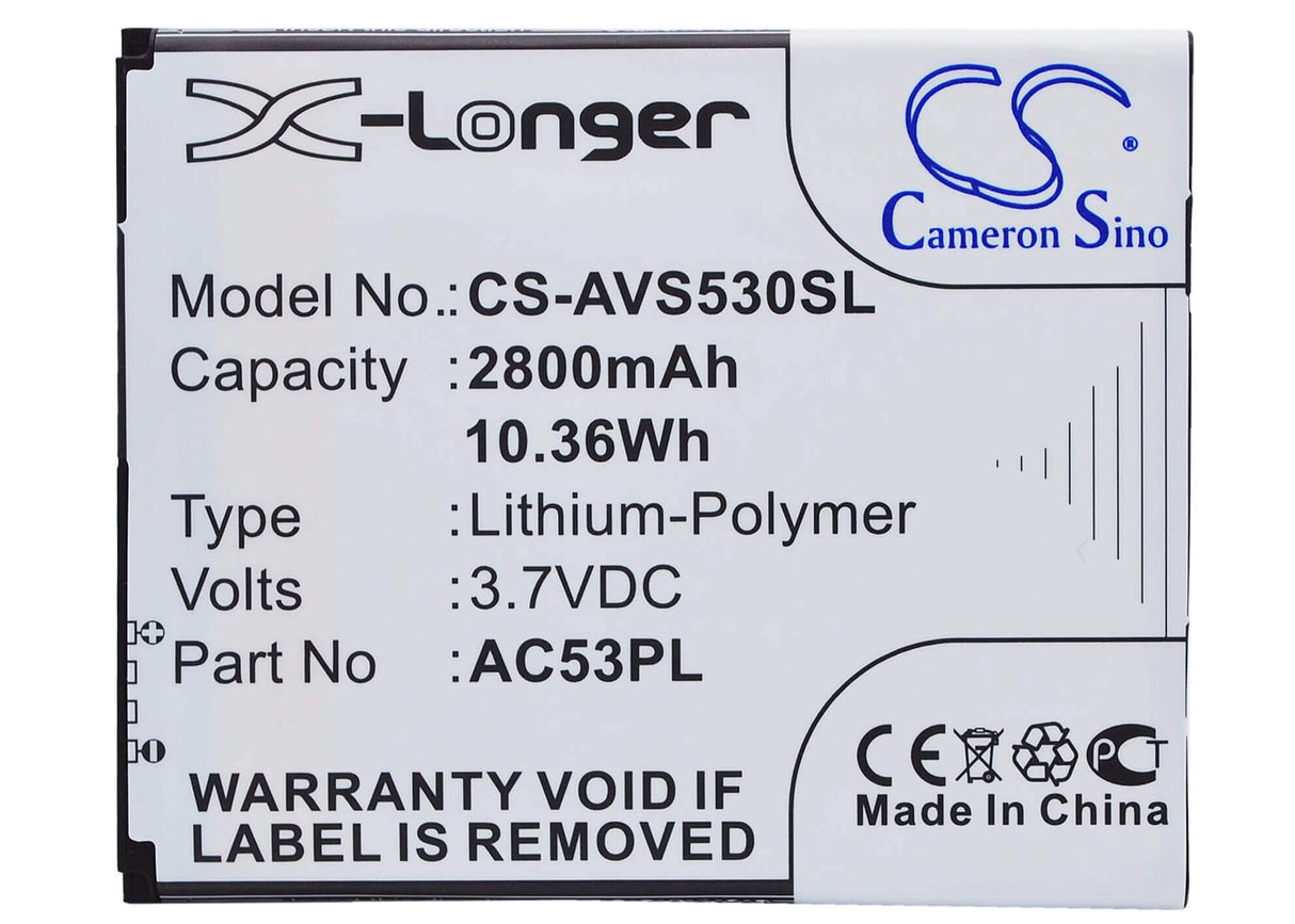 3.7V, Li-Polymer, 2800mAh, SmartPhone battery fits Archos, Ac53pl, 53 Platinum, 10.36Wh Mobile, SmartPhone Cameron Sino Technology Limited (Smartphone)